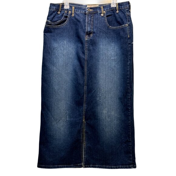 Defuse Blue Denim Skirt Size 17/18 - Picture 1 of 5